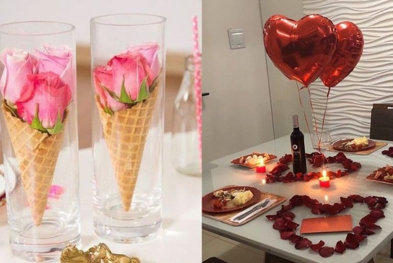 Za valentinovo očarajte z romantično okrašeno mizo